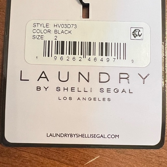 LAUNDRY BY SHELLI SEAGAL NWT LADIES BLACK ONE SHOULDER DRE… - Picture 4 of 6